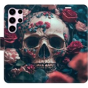 iSaprio flip puzdro Skull in Roses 02 pre Samsung Galaxy S23 Ultra