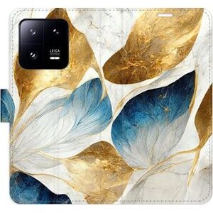 iSaprio flip puzdro GoldBlue Leaves pre Xiaomi 13 Pro