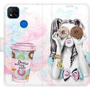 iSaprio flip pouzdro Donut Worry Girl pro Xiaomi Redmi 9C