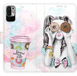 iSaprio flip puzdro Donut Worry Girl na Xiaomi Redmi Note 10 5G