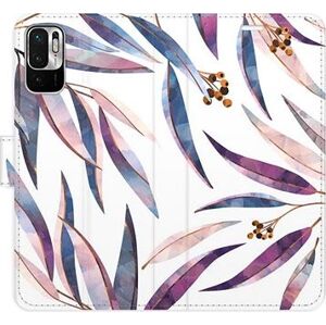 iSaprio flip pouzdro Ornamental Leaves pro Xiaomi Redmi Note 10 5G