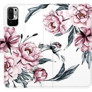 iSaprio flip pouzdro Pink Flowers pro Xiaomi Redmi Note 10 5G