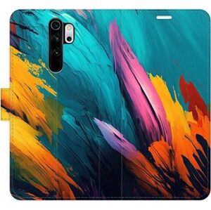 iSaprio flip puzdro Orange Paint 02 na Xiaomi Redmi Note 8 Pro