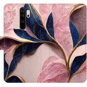 iSaprio flip pouzdro Pink Leaves pro Xiaomi Redmi Note 8 Pro