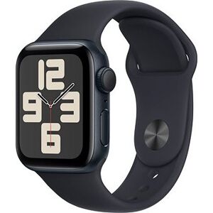 Apple Watch SE 40 mm Tmavo atramentový hliník s tmavo atramentovým športovým remienkom – S/M