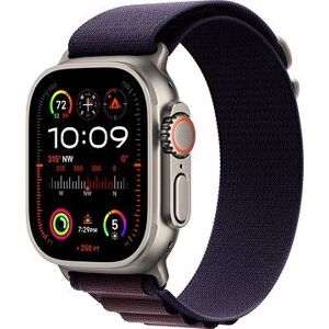 Apple Watch Ultra 2 49 mm titánové puzdro s indigo alpským ťahom – Large