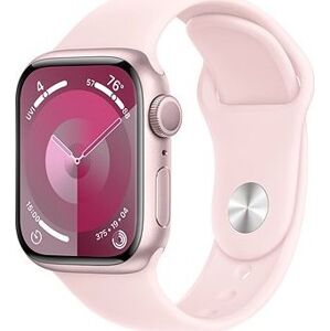 Apple Watch Series 9 41 mm Ružový hliník so svetlo ružovým športovým remienkom – M/L