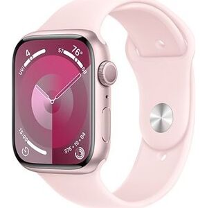 Apple Watch Series 9 45 mm Ružový hliník so svetlo ružovým športovým remienkom – S/M