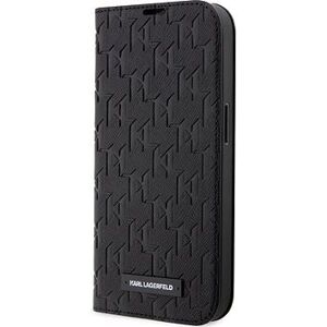 Karl Lagerfeld Saffiano Monogram Book Puzdro na iPhone 14 Pro Max Black