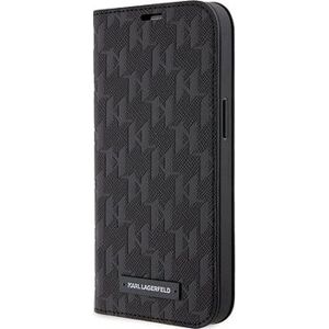 Karl Lagerfeld PU Saffiano Monogram Book Puzdro na iPhone 13 Pro Black