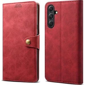 Lenuo Leather flipové puzdro na Samsung Galaxy A54 5G, červené