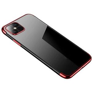 Clear Color silikónový kryt na iPhone 12 Pro Max, červený