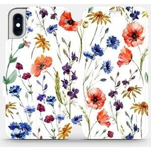 Flip pouzdro na mobil Apple iPhone XS - MP04S Luční kvítí