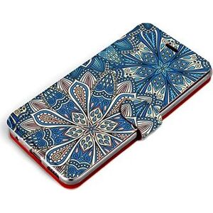 Mobiwear Flip puzdro pre Apple iPhone 13 Mini – V108P Modré mandala kvety