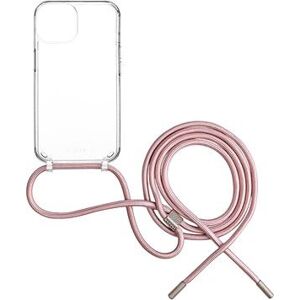 FIXED Pure Neck AntiUV s ružovou šnúrkou na krk pre Apple iPhone 15 Plus