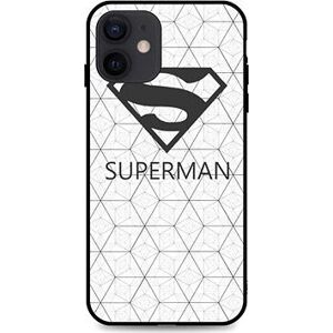 TopQ iPhone 12 3D silikón Biely Superman 55241