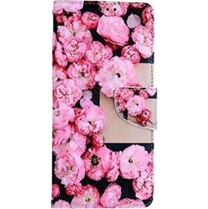 TopQ Puzdro Xiaomi Redmi 10C knižkové Ružové kvety 80873