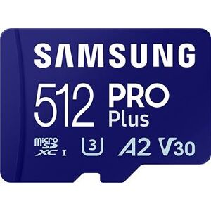 Samsung MicroSDXC 512 GB PRO Plus + USB adaptér (2023)