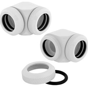 Corsair Hydro X Series XF Hardline 90° 14 mm OD Fitting Twin Pack White