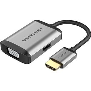 Vention HDMI to HDMI + VGA Converter 0,15 m Gray Metal Type