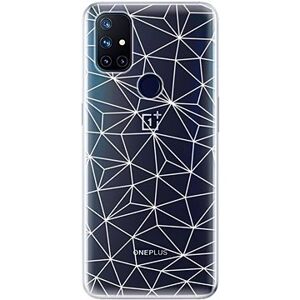 iSaprio Abstract Triangles 03 – white pre OnePlus Nord N10 5G