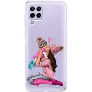 iSaprio Kissing Mom – Brunette and Girl pre Samsung Galaxy A22